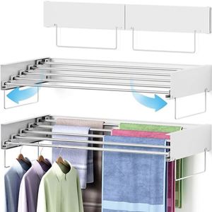 Séchoir à linge et à chaussures multifonctionnel portable à trois niveaux en métal pour vêtements d'enfants - Product Image 6