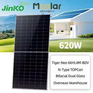 โมดูลพลังงานแสงอาทิตย์ยุโรป Jinko Tiger Neo 635W แบบสองหน้า 132 เซลล์ N-Type TOPCon กระจกสองชั้น จัดส่งเร็ว - Product Image 1
