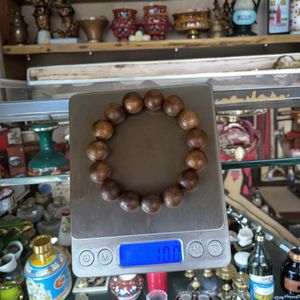 Cadena de moda Vintage Premium y pulsera de madera de eslabones 108 cuentas 6,8mm joyería de madera de agar Natural - Product Image 1