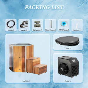 Nuevo Bañera de Inmersión Fría Hexagonal de Cedro Rojo para 1 Persona, <span class=keywords><strong>Piscina</strong></span> de Inmersión Fría <span class=keywords><strong>con</strong></span> Enfriador y Filtro - Product Image 6