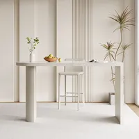 Table de bar haut de gamme italienne, tabouret haut, cloison ouverte pour salon, table à manger, armoires intégrées à pieds hauts, bois pour usage domestique