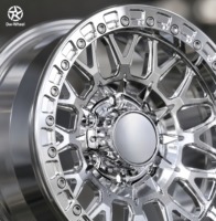 Jantes forgées DW à rayons coniques, finition chrome poli miroir, 17 18 19 20 pouces, avec liseré à motif étoile, compatibles avec les camions Saltflat