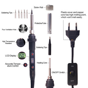 Kit de soldador Kit de herramientas de soldadura con 60W Temperatura ajustable Soldador Multímetro Comprobador de circuito Pluma - Product Image 3