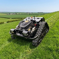 Tondeuse à gazon télécommandée avec livraison gratuite, moteur diesel 800 mm, chenilles en caoutchouc, certifiée CE EPA, pour désherbage des terres agricoles, vergers et pentes