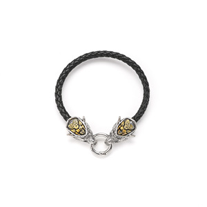 Pulsera nórdica vikinga Retro personalizada con cabeza de Lobo, pulsera tejida de cuero Vikingo, pulsera <span class=keywords><strong>para</strong></span> mujer, pulsera de moda <span class=keywords><strong>para</strong></span> hombre - Product Image 5