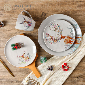 Assiettes en céramique <span class=keywords><strong>de</strong></span> Noël les plus vendues, tasses à café en <span class=keywords><strong>porcelaine</strong></span>, vaisselle, vaisselle <span class=keywords><strong>de</strong></span> <span class=keywords><strong>table</strong></span>, services <span class=keywords><strong>de</strong></span> <span class=keywords><strong>table</strong></span> - Product Image 4