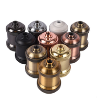 Support de lampe en métal de style vintage avec vis pièces en aluminium douille 250v avec anneau pièces de luminaire d'assemblage