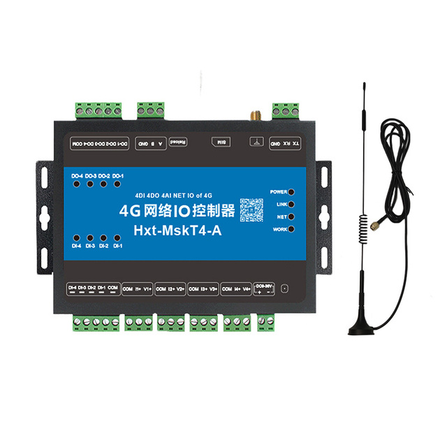 4G Network I/O Controller with 4 Channels 12V Industrial Remote Control Module