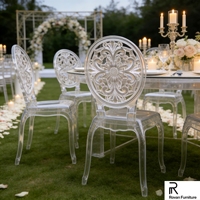 Chaises d'hôtel empilables en résine PC au design moderne pour événements de mariage, utilisation intérieure et extérieure