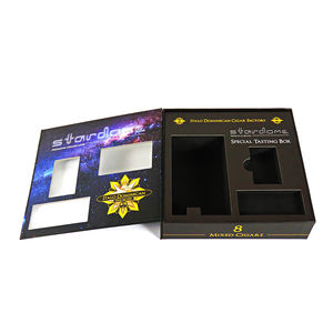 Boîtes rigides artisanales en or de qualité supérieure, humidificateurs à cigares avec carton, fermeture magnétique, forme carrée - Product Image 5