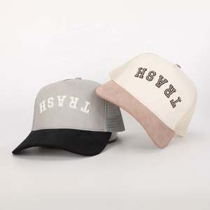 Conception OEM Broderie de haute qualité Classiques 5 Panneau Gorras Coton Sport Mesh Chapeau Vente en gros Classiques personnalisés Velours côtelé Casquette de camionneur - Product Image 1