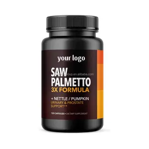 Oem/Odm Saw Palmetto Extract Met Pompoen 3x Formule Kruidensupplement Prostaat Gezondheid Complex Saw Palmetto Capsules