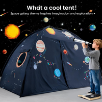 Tente de lit galaxie spatiale pour enfants, avec 9 planètes, facile à installer, tente intérieure pour garçons et filles