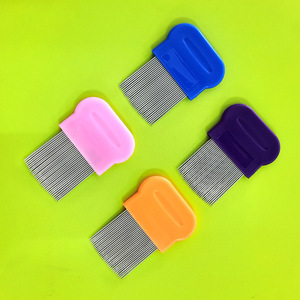 Peine para mascotas, peine para limpiar pulgas y garrapatas de perros, peine de acero inoxidable, peine de dientes finos para eliminar piojos y pulgas. - Product Image 1