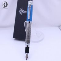 Stylo vert fantaisie de luxe pour hommes et femmes avec boîte-cadeau gravure spéciale accessoires étoile orientale cadeau maçonnique stylo plume