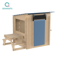 Casita de Juegos Modular de Madera para Niños, Resistente al Agua y a los Rayos UV, para Jardín o Patio Trasero