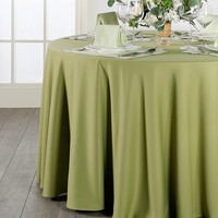 Offre Spéciale accepter des conceptions personnalisées grands événements herbe verte Restaurant nappe ronde en polyester pour la fête de mariage