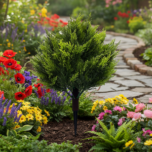 Planta Artificial Destacável para Exterior, Árvore de Folhas de Cipreste Simulada, Adequada para Decoração de Exteriores, Interiores e Jardins - Product Image 5