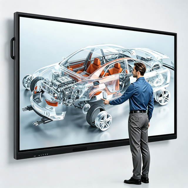 Hot Sale 55-110'' Anti-Glare Smart Conference Machine Built-in 4K Camera Microphone Wireless Screen Cast Interactive Whiteboard