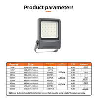 Reflector LED de Alta Luminosidad IP65 a Prueba de Agua para Parques al Aire Libre, Campos Deportivos, Canchas de Baloncesto, Ángulo de Haz de 120°