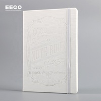Sublimation a5 Journal en cuir blanc couverture rigide Design Pages lignées Journaux personnalisés avec bande élastique