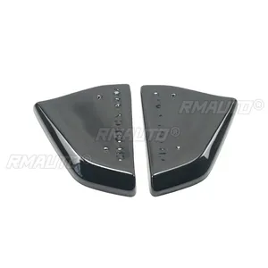 มุมกันชนหลังรถยนต์สำหรับ Chevrolet Corvette C7 2014-2019 ชุดแต่งดิฟฟิวเซอร์ข้าง สปอยเลอร์ บังโคลน สีดำเงา ลายคาร์บอนไฟเบอร์ - Product Image 4