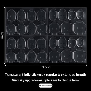 Film transparent <span class=keywords><strong>pour</strong></span> nail art, <span class=keywords><strong>adhésif</strong></span> <span class=keywords><strong>double</strong></span> <span class=keywords><strong>face</strong></span>, colle gelée non toxique <span class=keywords><strong>pour</strong></span> <span class=keywords><strong>faux</strong></span> <span class=keywords><strong>ongles</strong></span> - Product Image 1