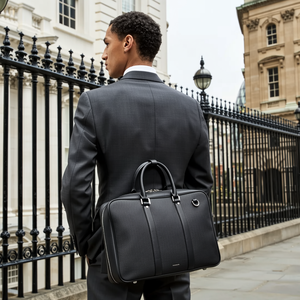 Manufacturer Waterproof Large Travel Messenger Bags Custom Lawyer Leather <strong>Briefcase</strong> Business Attache Case for Men - Product Image 4