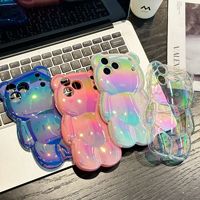 Coque de téléphone en TPU transparente anti-chute personnalisée motif petit ours pour iPhone 18 Pro Max et iPhone 17