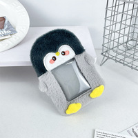 Porte-cartes photo en peluche de 3 pouces, mignon, petit porte-cartes pour idoles, étui pour photocards, cadre pour photocards, fournitures de rangement