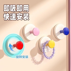 Dopamine Suction Hook Wall Mounted Plastic Round Removable Coat And Cap Hooks For Behind Doors On Walls - Product Image 5