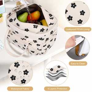 Bolsa de Transporte de Alimentos Moderna, Impermeable, para Viajeros, Bolsa de Almuerzo de Gran Capacidad, con Forro de PEVA a Prueba de Fugas, Bolsa Aislada para Exteriores - Product Image 3