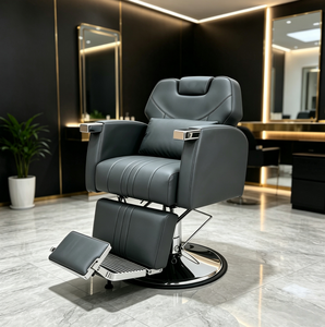 Sillón de Barbería Hidráulico, 360 °   Sillón <span class=keywords><strong>Reclinable</strong></span> Giratorio con Reposapiés Ajustable <span class=keywords><strong>para</strong></span> Barbería, Spa y Salón de Belleza - Product Image 2