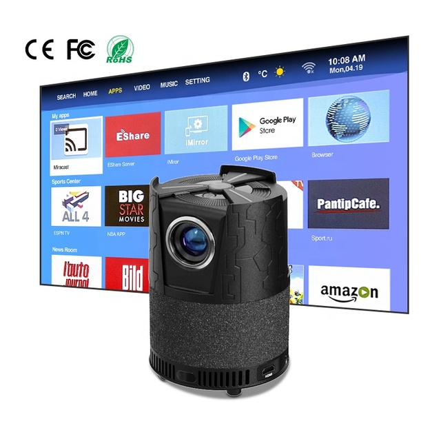 OEM/ODM 1080P 4K Mini Portable Pico Pocket Android Smart LED Projector with Dual-Band WIFI 2G RAM 7500 Lumens
