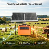 Chargeur de clôture solaire 15W, électrificateur de clôture électrique pour bétail, chevaux, chèvres, 6KV-12KV, 12V, 7Ah, 24H