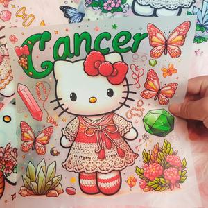 تخصيص نقل Dtf 12 علامات زودياك تصميم ملصقات نقل الحرارة طباعة تصميم قابل للغسل على تيشيرتات ملصقات DTF - Product Image 4