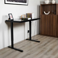 Bureau debout électrique moderne réglable en hauteur 48''x24'' avec plateau en verre, écologique et ergonomique pour usage au bureau