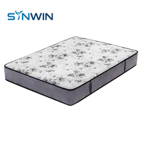Matelas enroulable à ressorts ensachés en mousse à mémoire de forme en latex pour lit double naturel King Size tissu tricoté de haute qualité 7cm mousse européenne