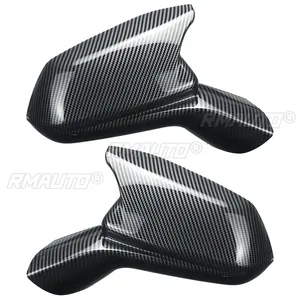 1 par de cubiertas de espejo retrovisor lateral estilo cuerno en negro brillante para Chevy Camaro SS RS ZL1 LT 2016-2021 - Product Image 2