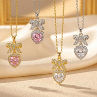 Collier tendance en cuivre plaqué or incrusté de zircon, style niche de luxe léger, polyvalent, élégant et simple pour femme