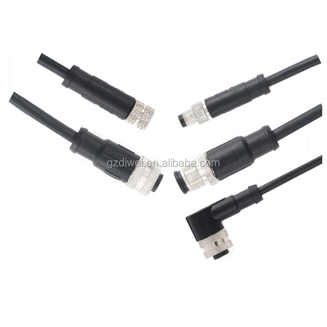 M12 5 Pin Connector A-coded Male to Female Cable M12 Sensor Actuator Cables M12 Devicenet Cable