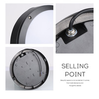 3CCT Détecteur micro-ondes IP65 étanche IK10 Applique murale à LED ronde Montage en surface Led Bulkhead Light