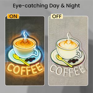 UV screen-printed LED coffee neon <b>light</b> dimmable USB powered ambient <b>light</b> store <b>window</b> decoration <b>light</b> street indicator <b>light</b> - Product Image 3
