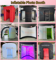 Tente de fête DJ LED gonflable, photomaton gonflable, photomaton, studio de photographie, décoration de scène, décoration de fête, décoration d'événement