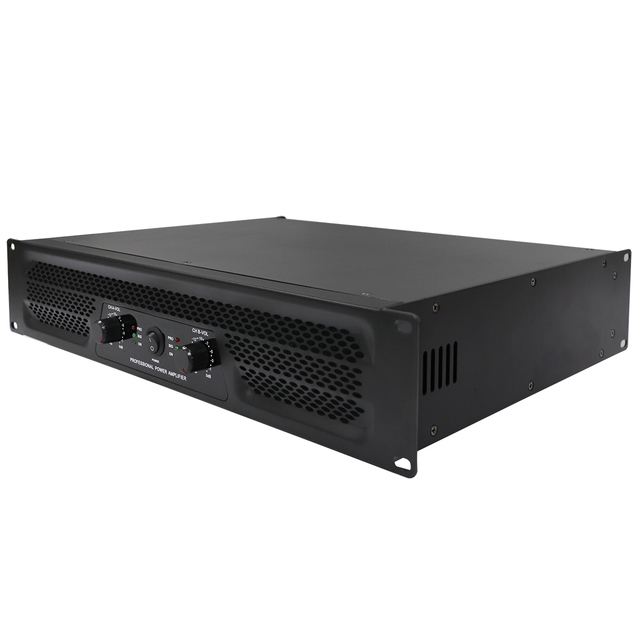 Analog Professional Low Distortion Power Amplifier 4 Ohm Metal 200W*2 Output for 10 Inch Speakers Outdoor Use with for