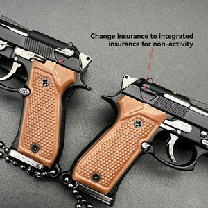 Llavero de Pistola Beretta M92 Dorada de 7.3 cm, Llavero de Madera, Modelo de Pistola de Metal, Mini Pistola de Juguete para Adultos - Product Image 6