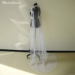 Peine sin pelo con borde de perlas bordadas, velo de novia, accesorios de boda, cubierta de máscara, <span class=keywords><strong>tul</strong></span> ligero transpirable individual M17 - Product Image 6