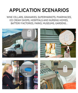 تطبيق مراقبة درجة الحرارة عن بعد مع منبه درجة الحرارة، مقياس حرارة محمول صغير للاستخدام الخارجي مع تقنية البلوتوث، مقياس حرارة ورطوبة - Product Image 6