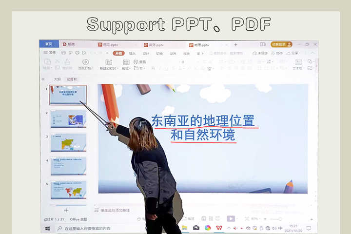 Multi Touch Annotation Function Digital Smart Board Touch Screen Interactive Whiteboard for School