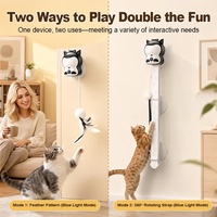 Bestseller transfrontalier : Jouet interactif électrique 2-en-1 pour chat à long manche en ABS, pour l'auto-entretenement